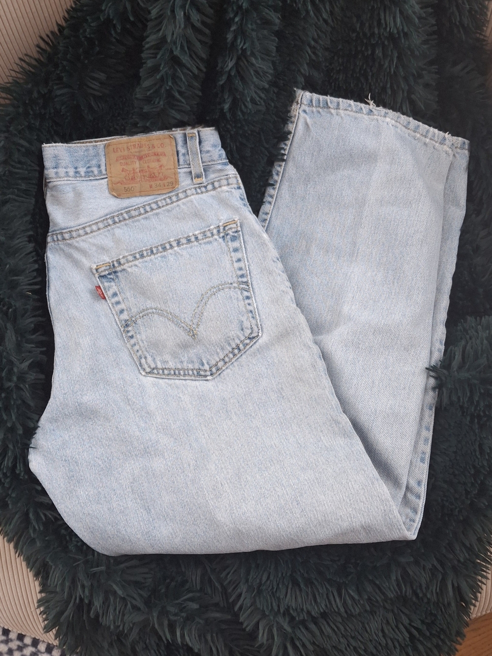 Levi's 550 Light Wash Denim Jeans - Light Blue